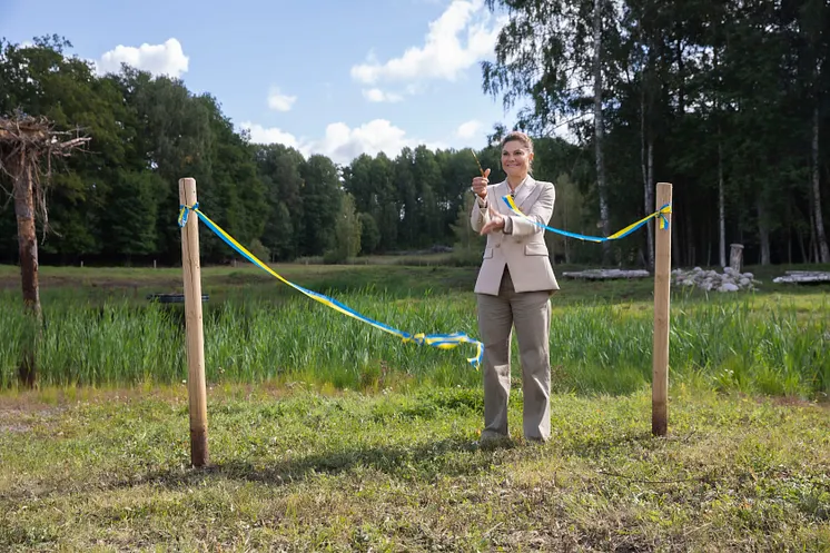 H.K.H Kronprinsessan Victoria inviger våtmark i Krämbol, Katrineholms kommun.
