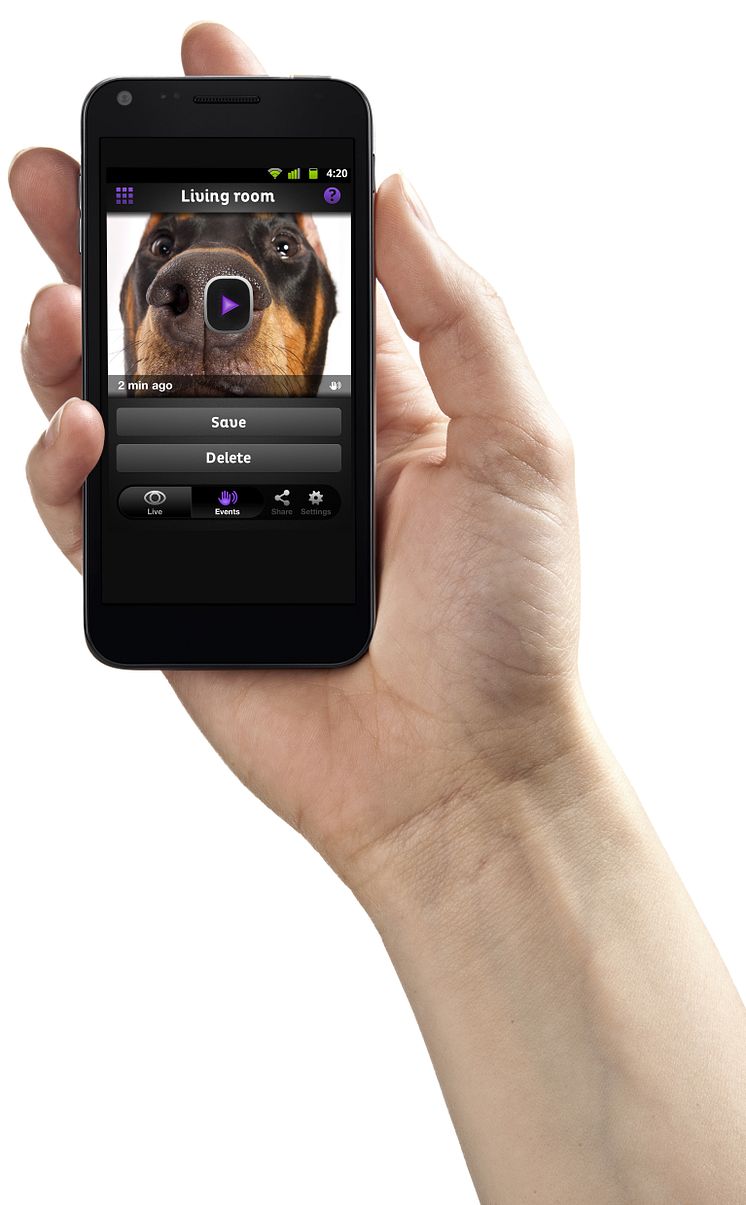 Option VIU2 övervakningskamera för Android och iPhone
