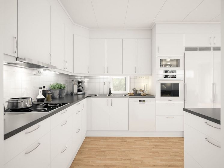 Brf Sundby Äng - 3D-bild av köket