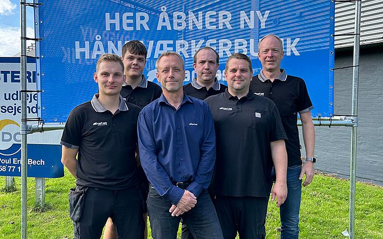 Foto af det nye team i Randers