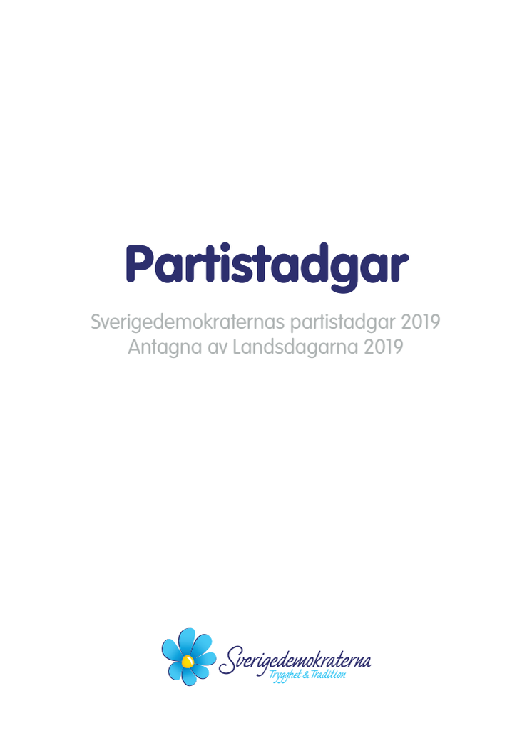 Sverigedemokraternas partistadgar 2019