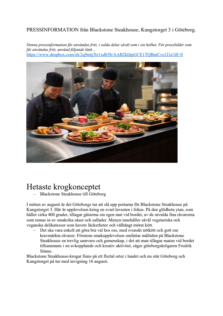 Hetaste krogkonceptet – Blackstone Steakhouse till Göteborg