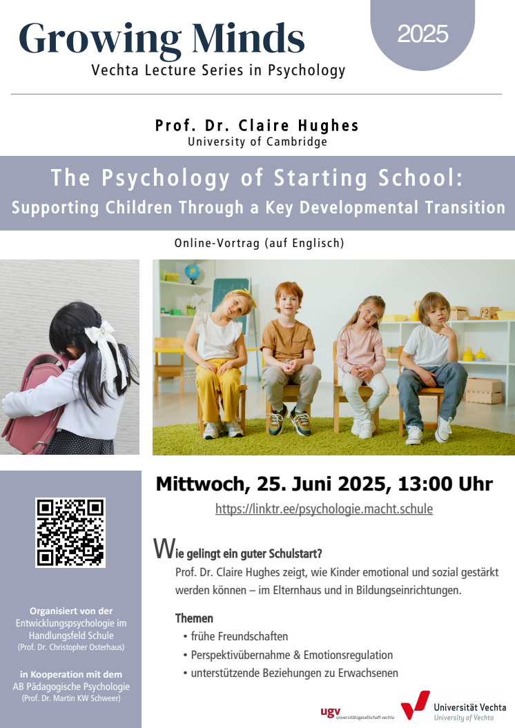 Vortragsreihe "Growing Minds" - Die Psychologie des Schulanfangs