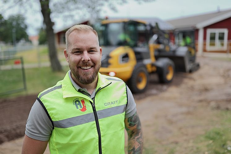 Robin Wallenius, Grävfirma Anders Jansson i Hjo