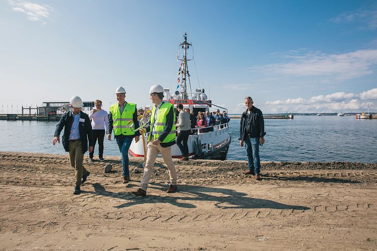 Första spadtag-ceremoni för World Trade Center Helsingborg  och ett nytt Scandic-hotell i Oceanhamnen, Helsingborg.