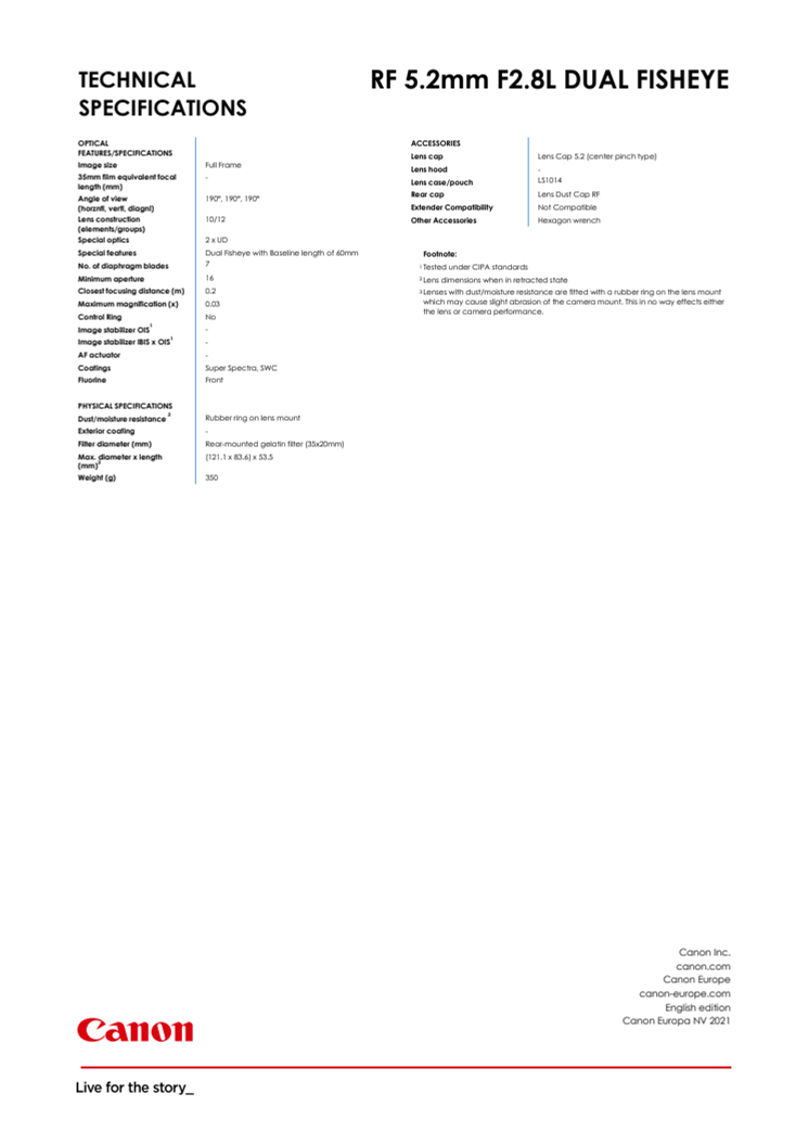 Teknisk specifikation Canon RF 5.2mm F2.8L DUAL FISHEYE lens.pdf