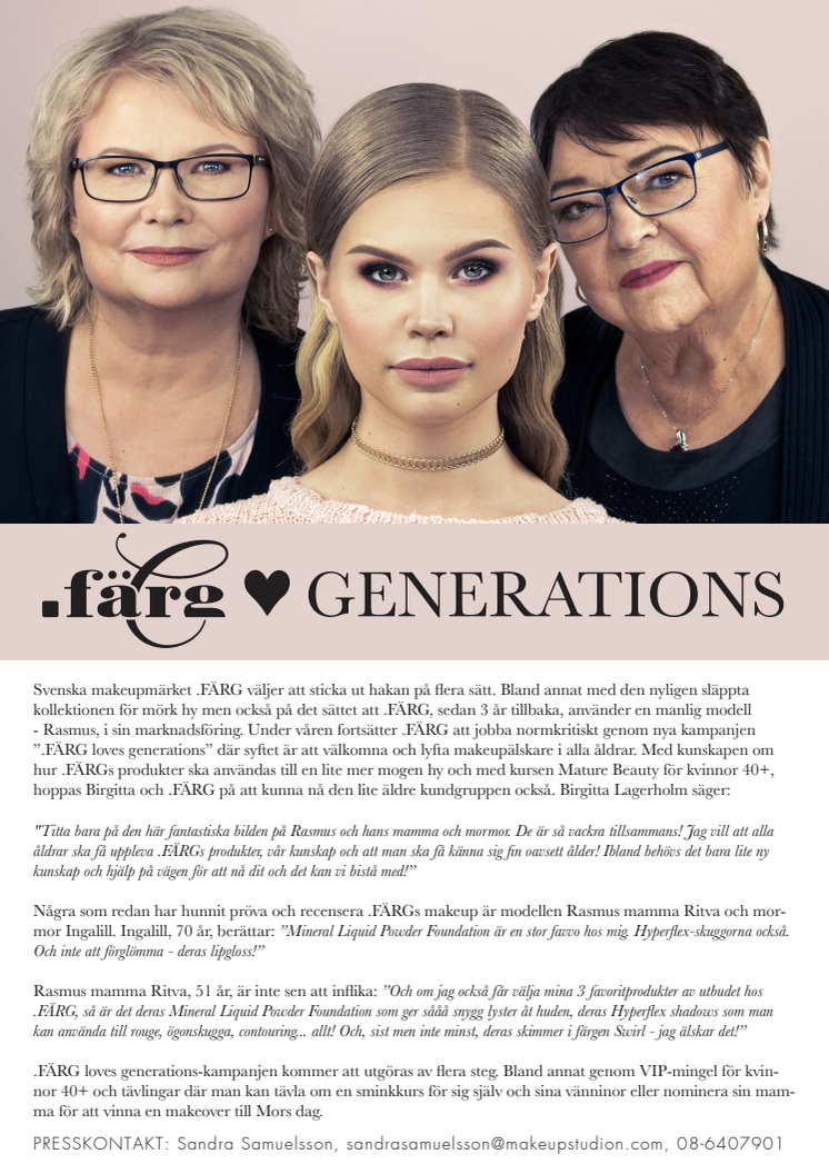 .FÄRG loves generations - kampanj för mature beauty