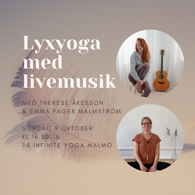 Flyer Lyxyoga med livemusik