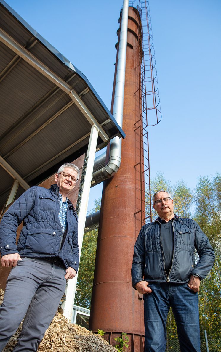 Flemming Rasmussen, regionchef Solör Bioenergi Syd och Sven Persson, VD för Bussme Energy