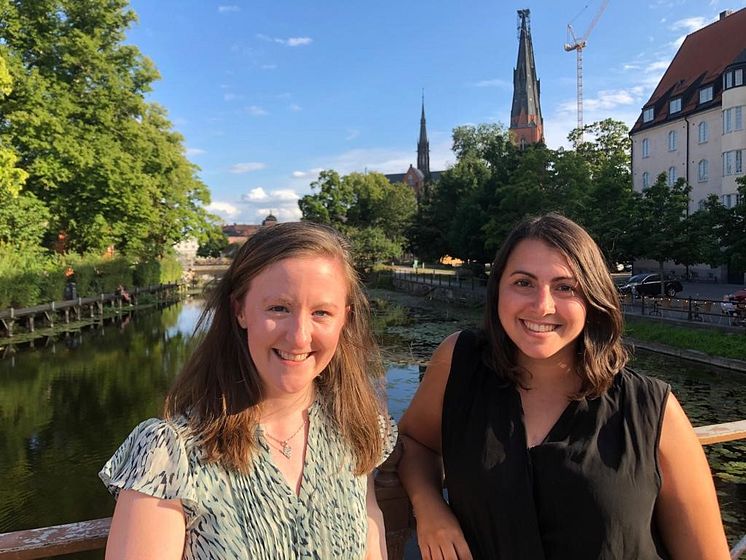 Researchers Dr. Courtney W. Stairs and Jennah E. Dharamshi, co-lead authors of the study.