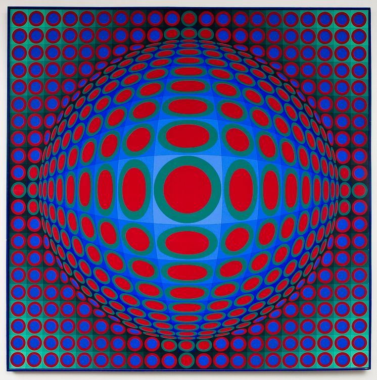 Victor Vasarely, Vega 222, 1969-70. Akryl på lerret.