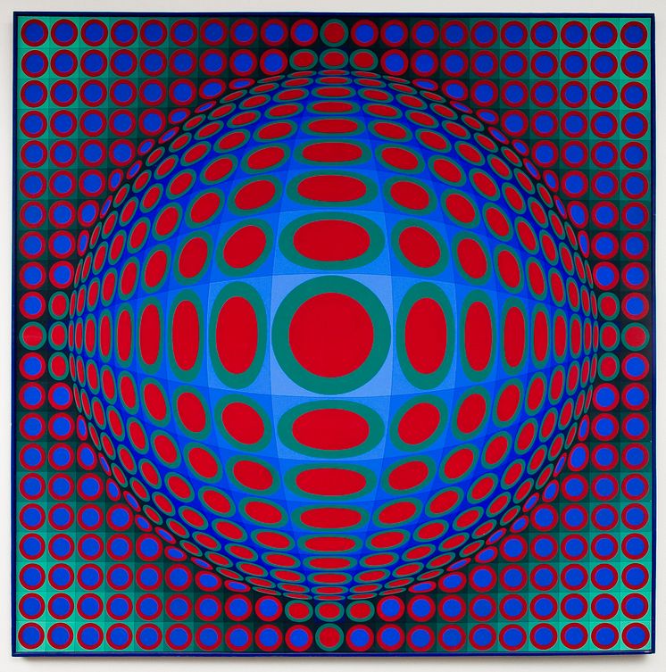 Victor Vasarely, Vega 222, 1969-70. Akryl på lerret.