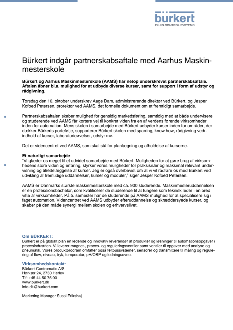 Partnerskabsaftale med Aarhus Maskinmesterskole (AAMS)