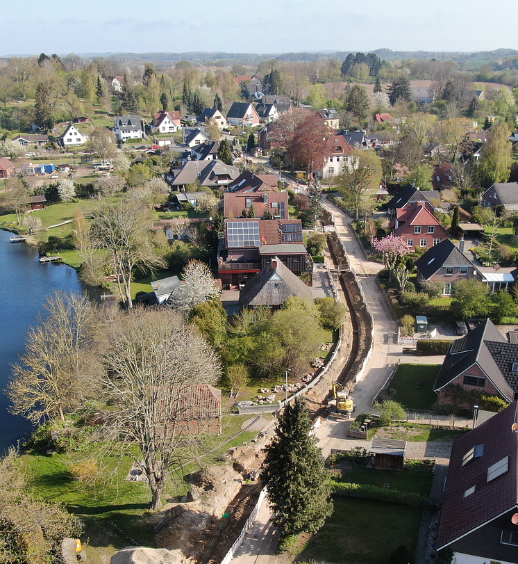 Luftbild Kabelgraben Timmdorf