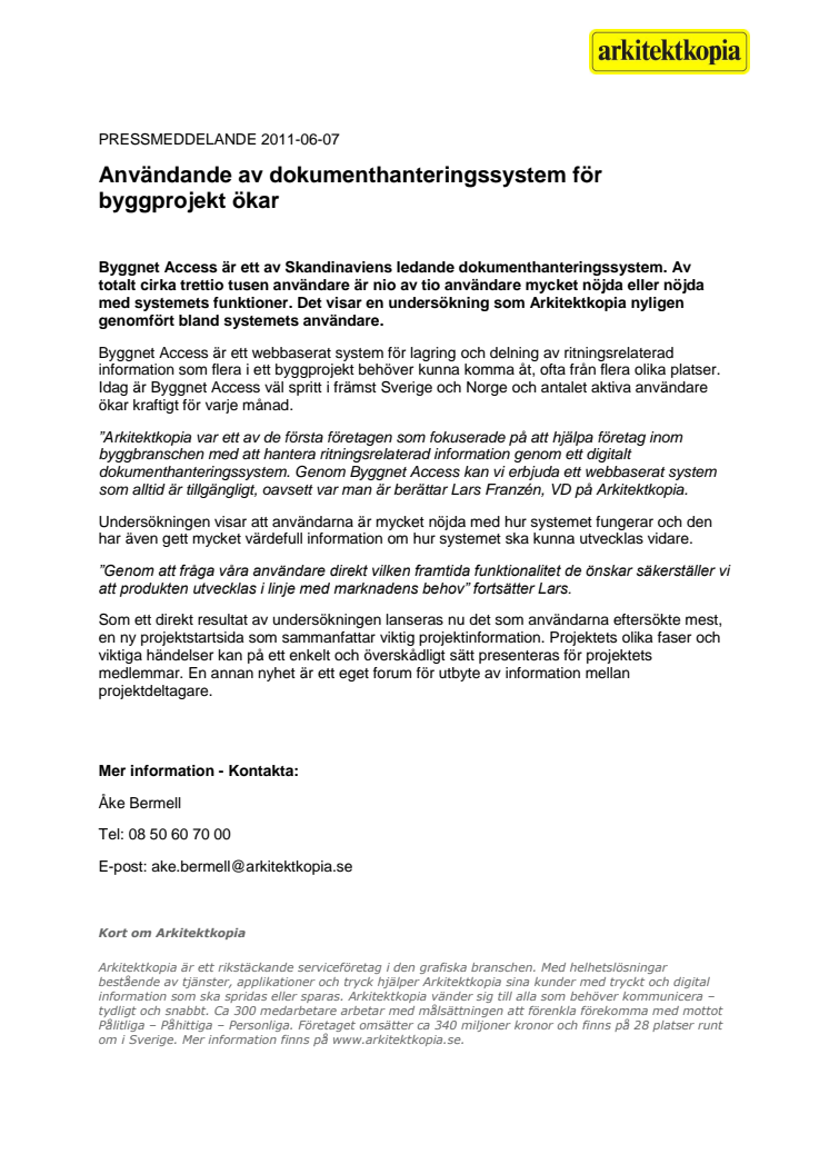 Användande av dokumenthanteringssystem för byggprojekt ökar