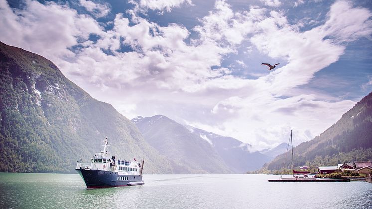 Fartøyet Fjord Lady har tidligere gått i rute på Fjærlandsfjorden i Vestland. 