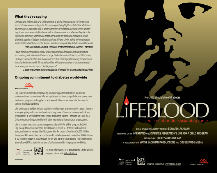 Fakta om dokumentärfilmen Lifeblood och Life for a Child