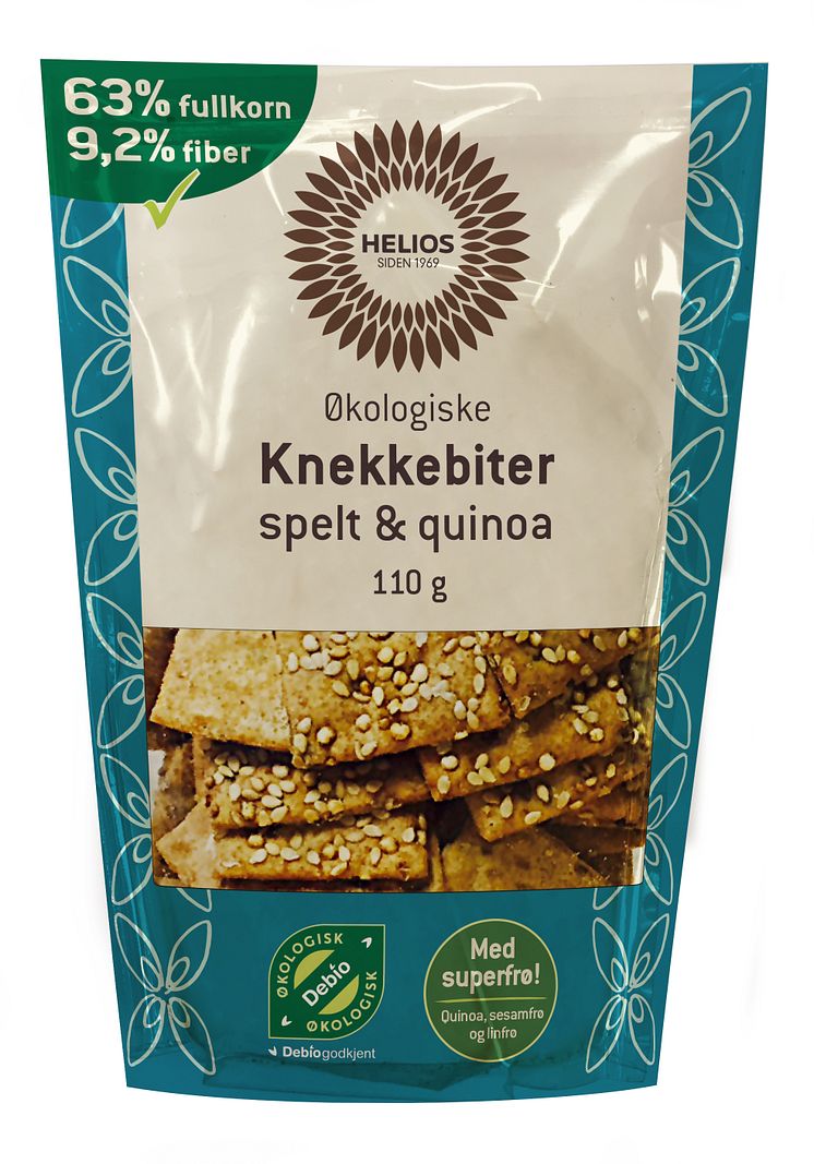 Helios knekkebiter med spelt og quinoa økologisk