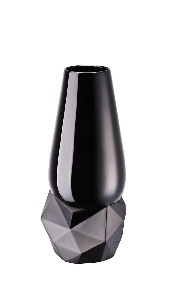 R_Geode_Vase 27 cm Schwarz