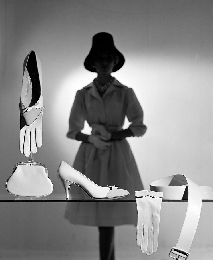 Skor och accessoarer för FIM/Aili Pekonen, 1959. Foto Kerstin Bernhard, Nordiska museet.