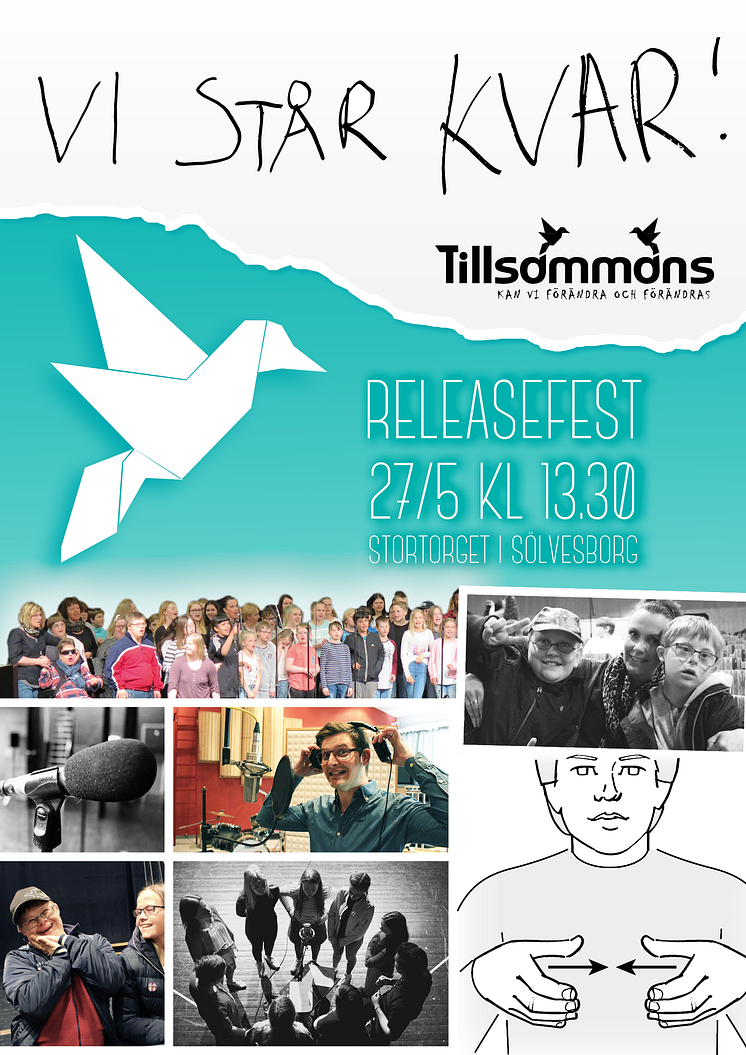 Lördag 27 maj kl.13.30 blir det stort releaseparty av låten "Vi står kvar!" 