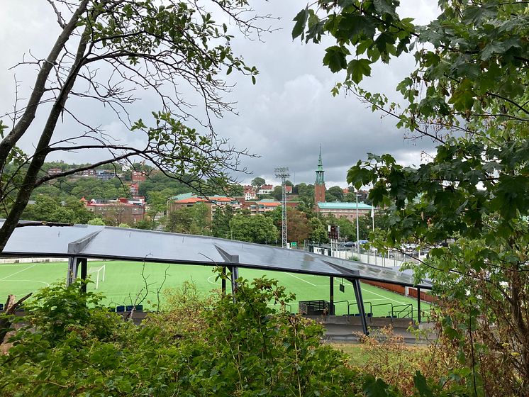 Översiktsbild från Burgårdsparken utstikt Ullevi