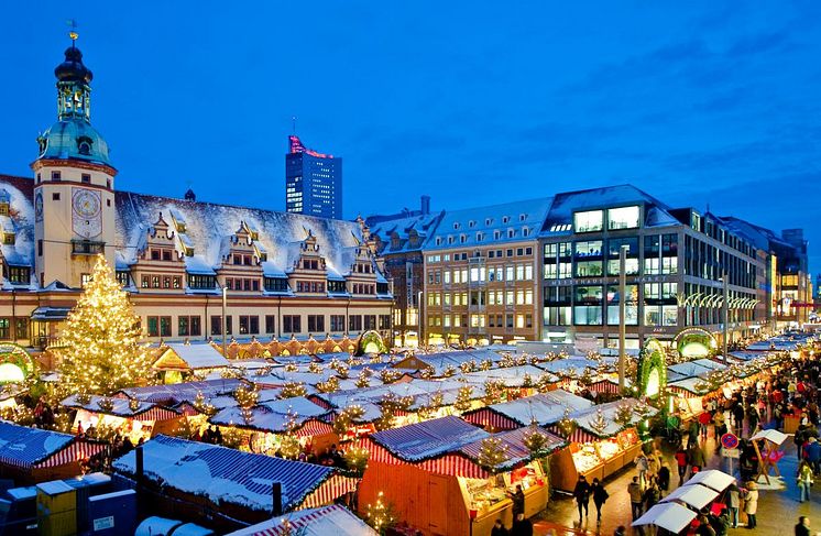 Leipziger Weihnachtsmarkt vor dem Alten Rathaus