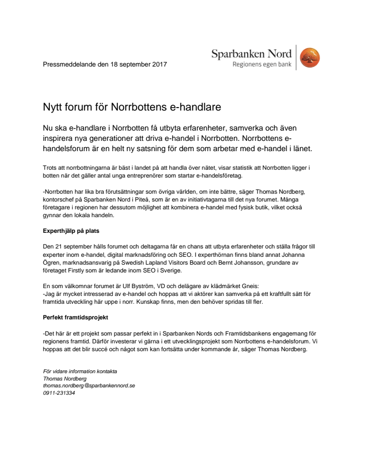 Nytt forum för Norrbottens e-handlare