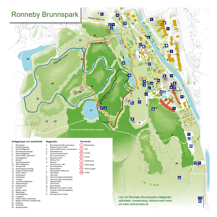 Karta över Brunnsparken