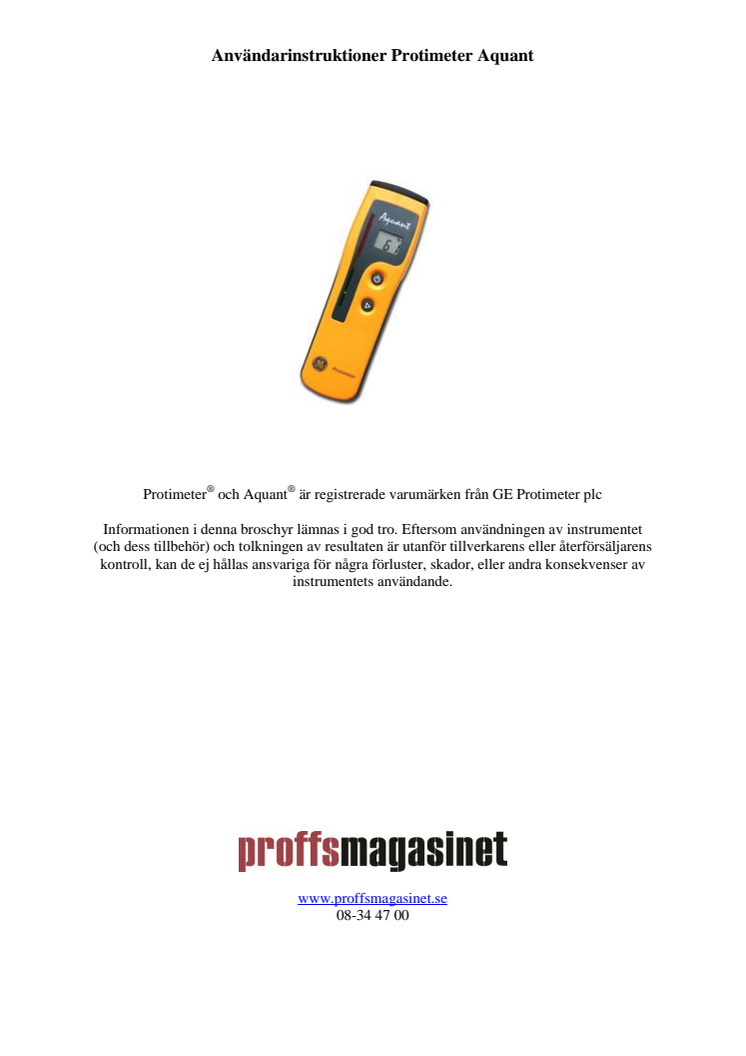 Protimeter Aquant