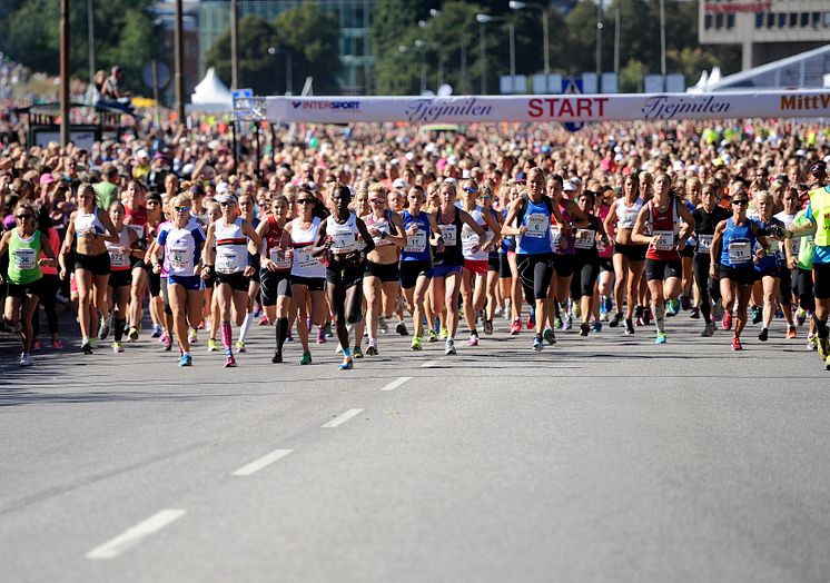 33 087 tjejer anmälda till Tjejmilen 2014