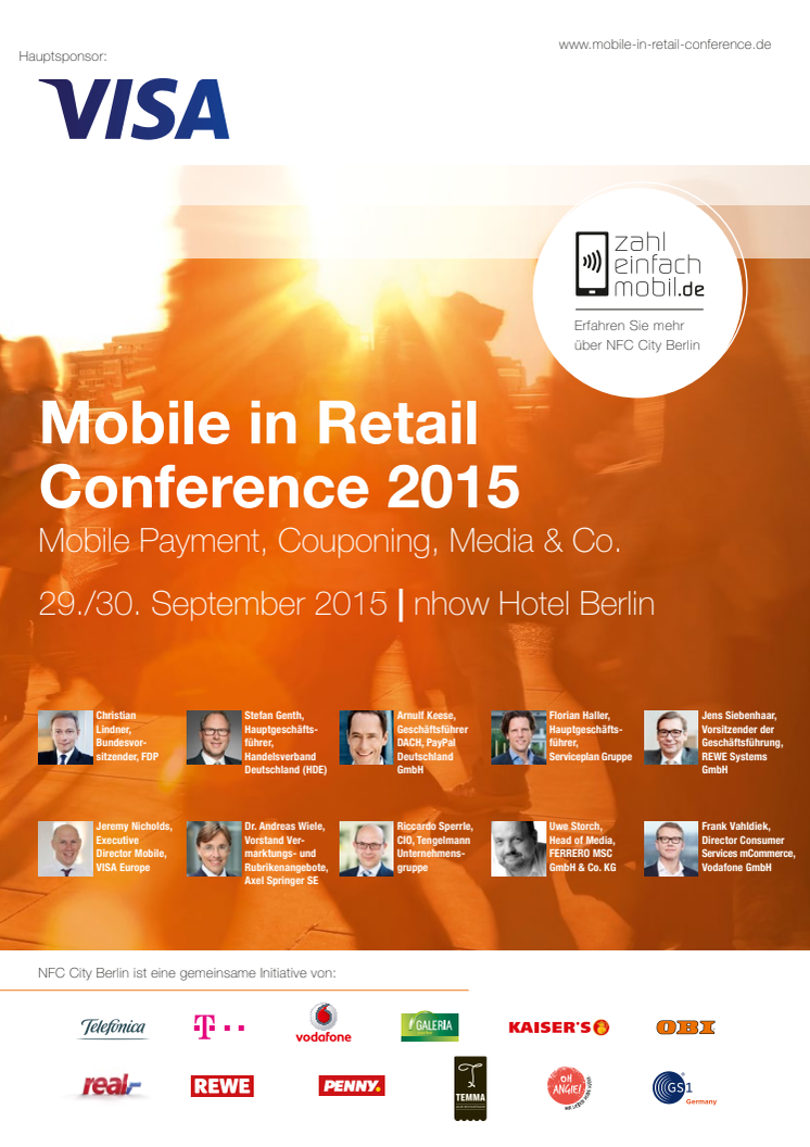 Mobile in Retail Conference 2015, Programm