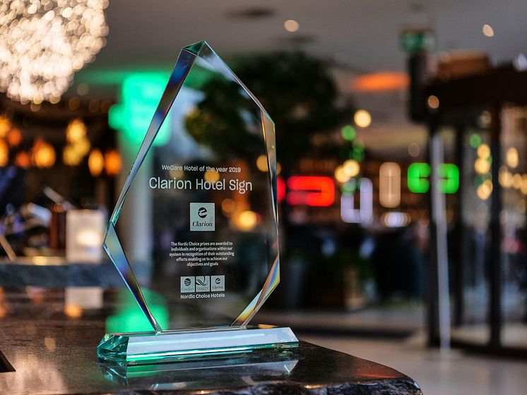 Clarion Hotel Sign - We Care Hotel of the Year 2019.jpg
