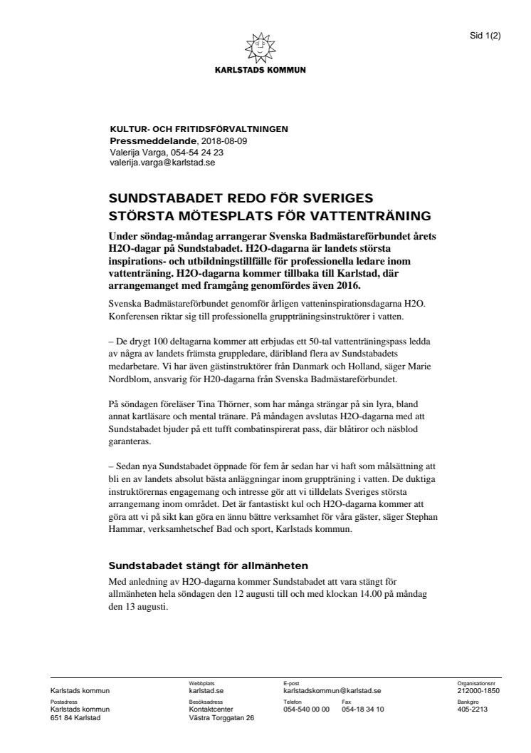 Sundstabadet redo för Sveriges största mötesplats för vattenträning 