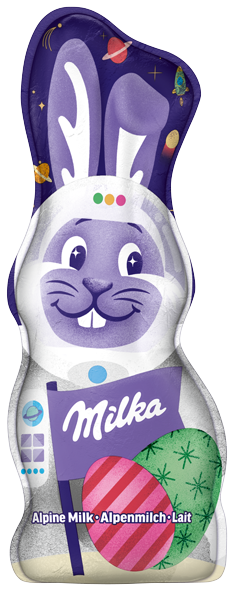 Milka Schmunzelhase Alpenmilch Design Edition 90g - Motiv Astronaut (1)