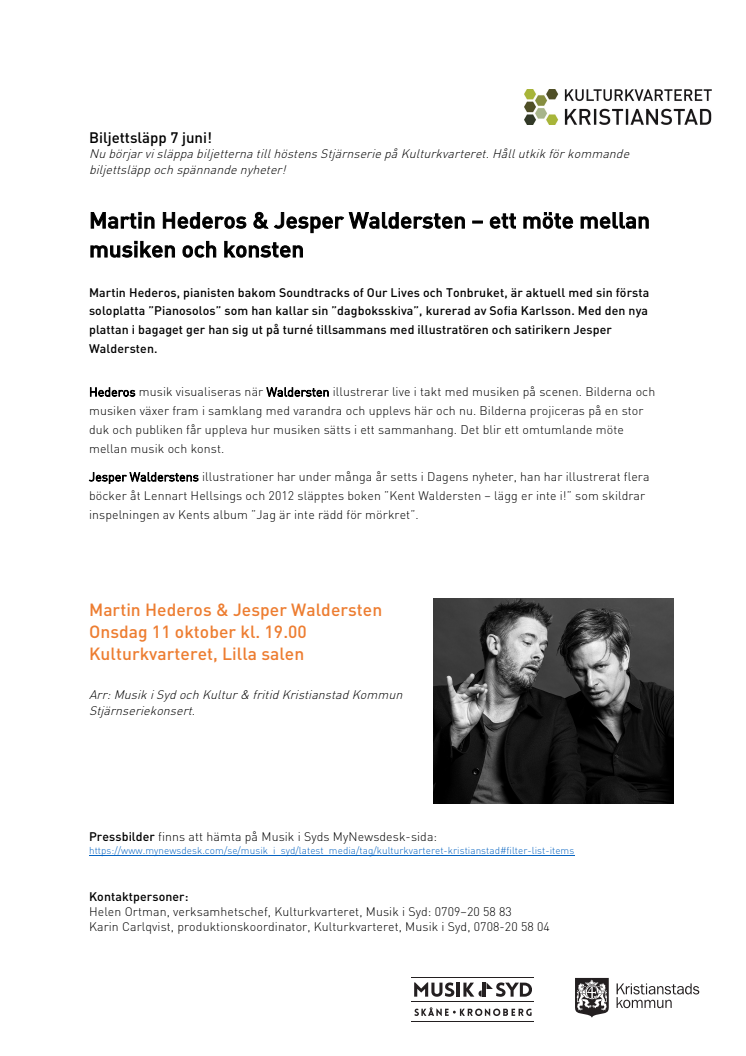 Martin Hederos & Jesper Waldersten – ett möte mellan musiken och konsten