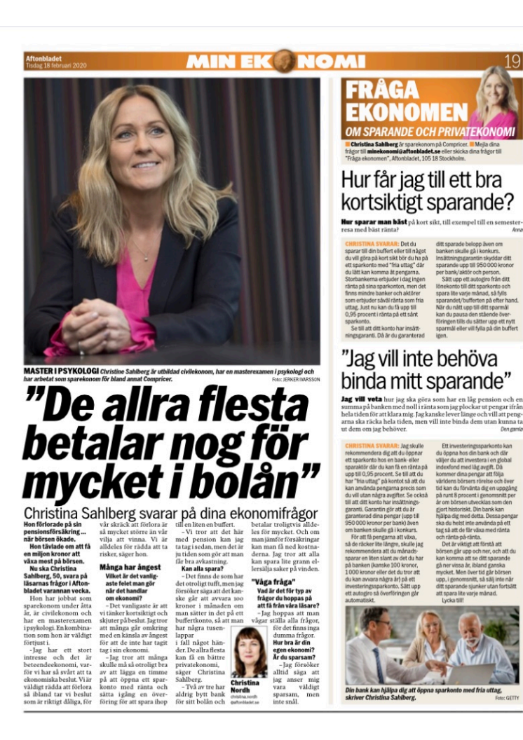 Fråga ekonomen i Aftonbladet