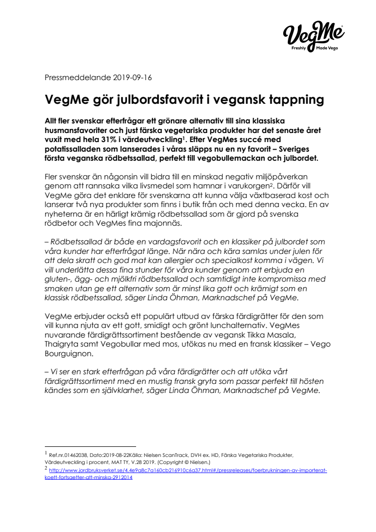 VegMe gör julbordsfavorit i vegansk tappning 