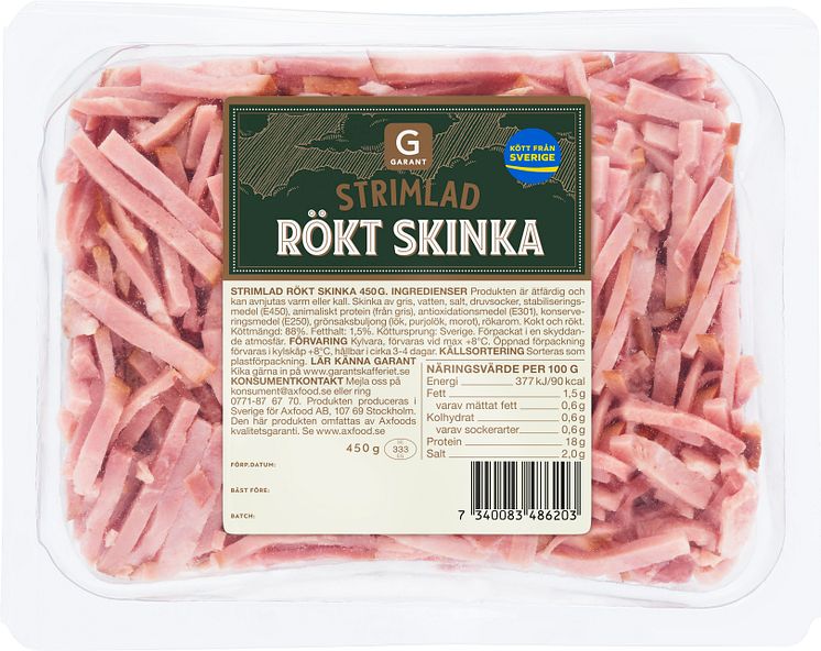 Garant Strimlad rökt skinka 180g-2