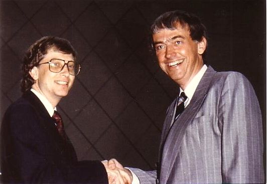 Bill Gates och Bert-Inge Hogsved träffas år 1989