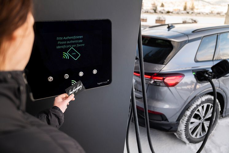 Opladning med Audi e-tron Charging Service kort