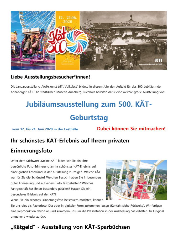 Ausstellung 500 Jahre KÄT