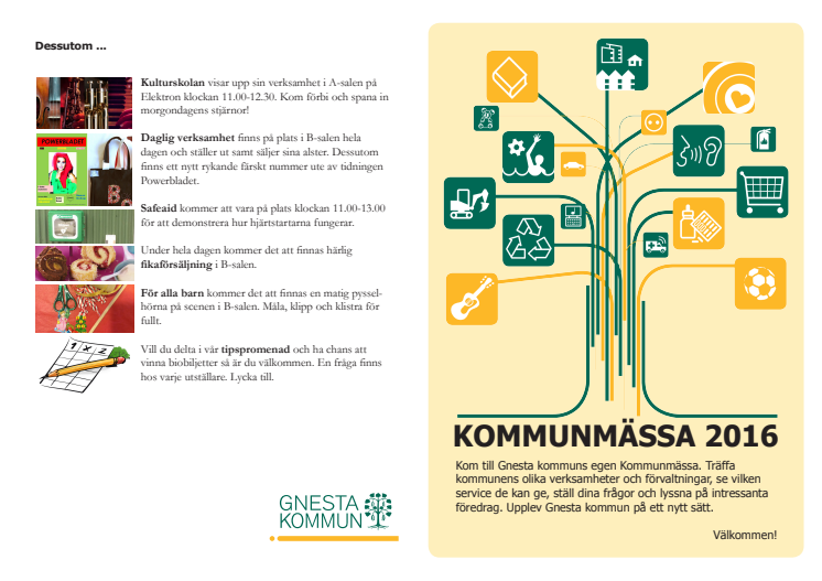 Kommunmässa 9 april i Gnesta