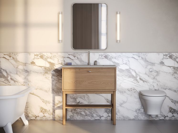Gustavsberg_Vanity unit_Ducentic_8000_Light oak_Grey stone