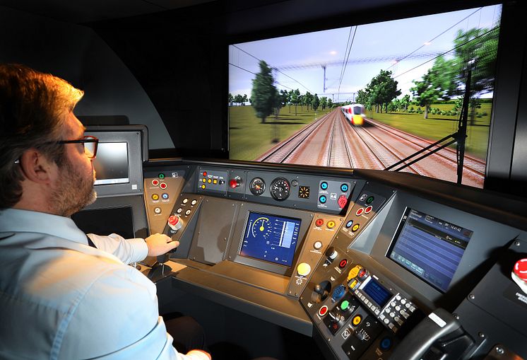 View from LNER driver simulator