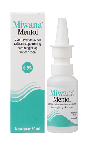 Miwana nesespray 0,9 % mentol