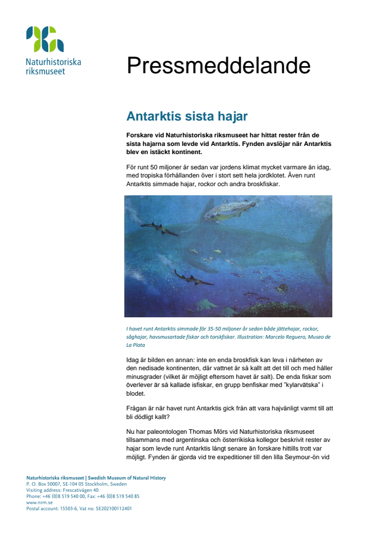 Antarktis sista hajar
