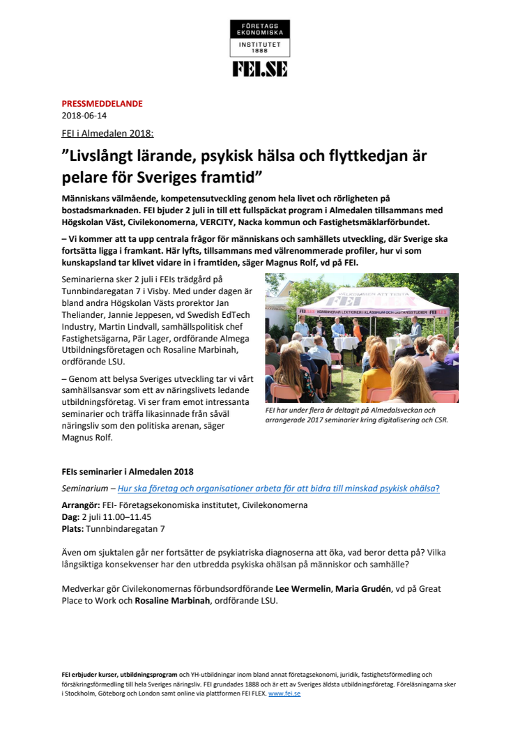 ”Livslångt lärande, psykisk hälsa och flyttkedjan är pelare för Sveriges framtid” 