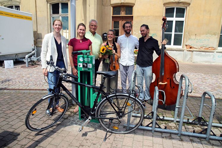 Eröffnung der Fahrrad-Selbsthilfewerkstatt am Kulturbahnhof Leisnig