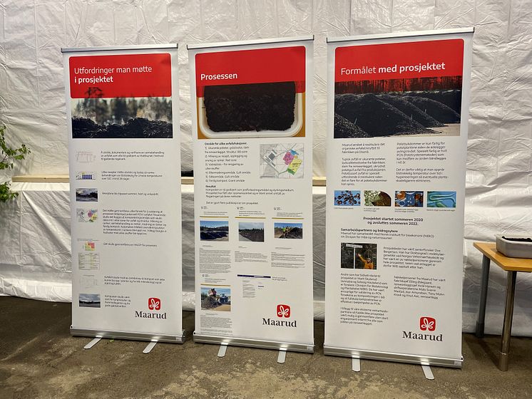 Stand med info om prosjektet